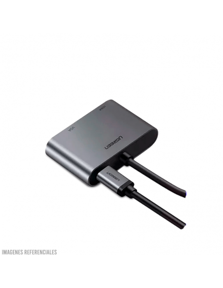 ADAPTADOR UGREEN 4 EN 1 ( CM162 ) USB-C - HDMI - VGA - USB-A ( 50505 )