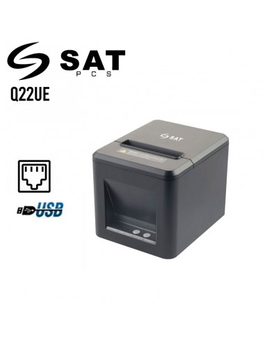 IMPRESORA TICKETERA TERMICA SAT ( SAT - Q22UE ) USB - ETHERNET | FORMATO 1D - 2D | 80MM