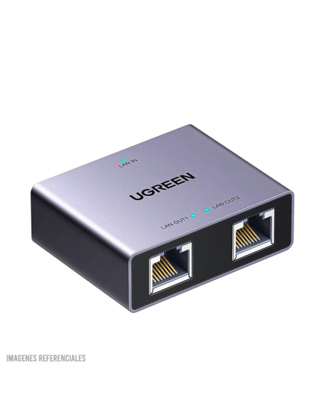 ADAPTADOR UGREEN GIGABIT ETHERNET SPLITTER 1 A 2 (NW301/ 45311)