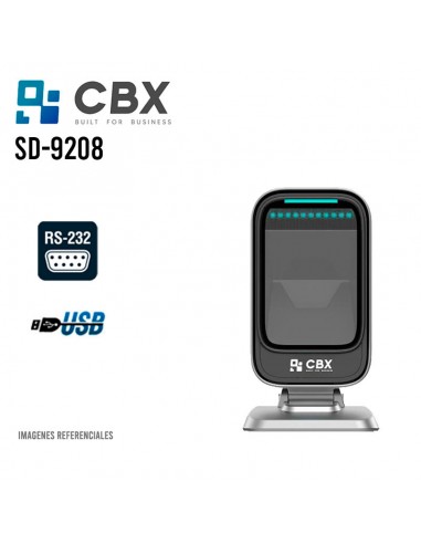 LECTOR DE CODIGO DE BARRAS CBX OMNIDIRECCIONAL (SD-9208) 2D|USB|NEGRO