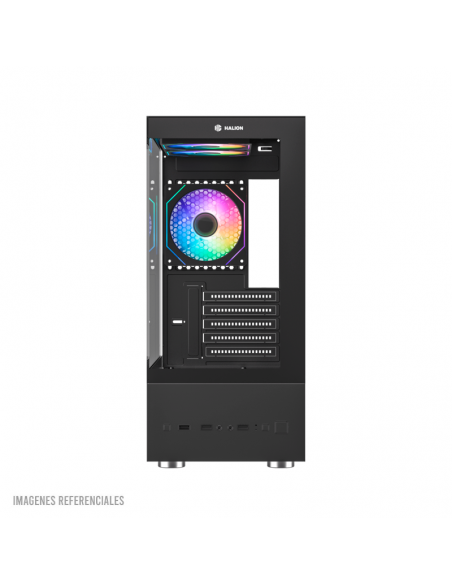 CASE GAMER HALION BUFFALO CR41 ( BUFFALO-CR41 ) PANEL VIDRIO | 500W | 4 LED-ARGB