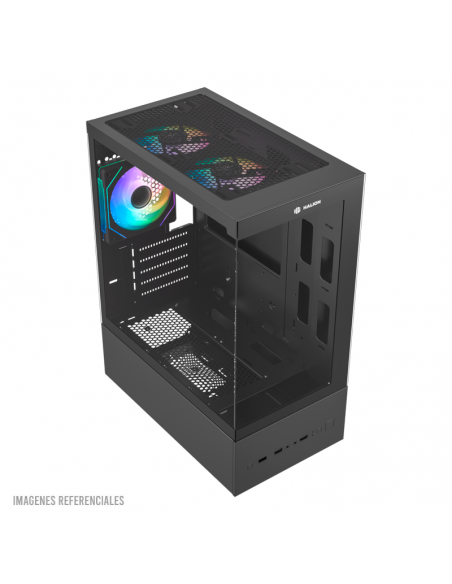 CASE GAMER HALION BUFFALO CR41 ( BUFFALO-CR41 ) PANEL VIDRIO | 500W | 4 LED-ARGB