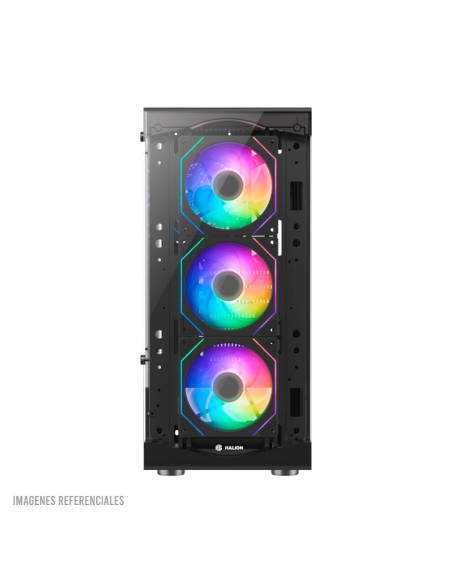 CASE GAMER HALION TAURO CR33 ( TAURO-CR33 ) PANEL VIDRIO | 500W | 4 LED-ARGB