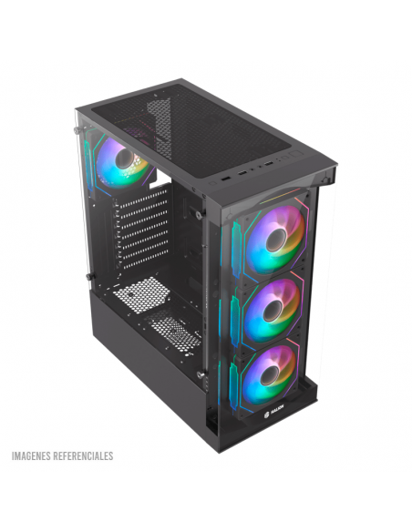 CASE GAMER HALION TAURO CR33 ( TAURO-CR33 ) PANEL VIDRIO | 500W | 4 LED-ARGB