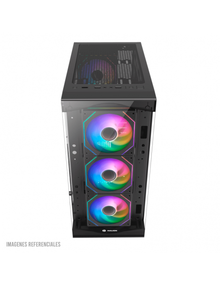 CASE GAMER HALION TAURO CR33 ( TAURO-CR33 ) PANEL VIDRIO | 500W | 4 LED-ARGB