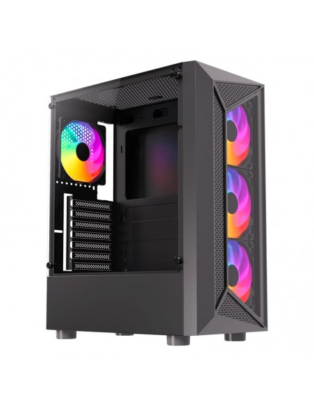 CASE GAMER HALION GEMINIS CR30 (GEMINIS-CR30) VIDRIO TEMPLADO| 500W| 4 LED-ARGB