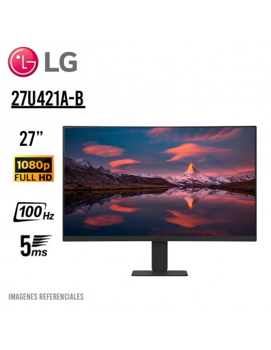 MONITOR LG 27 U4 ( 27U421A-B ) FHD CURVO | 100HZ - 5MS | HDMI - USB-C