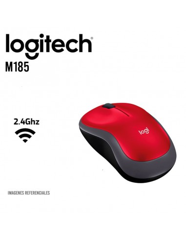 MOUSE LOGITECH M185 (910-003635) WIRELESS RED