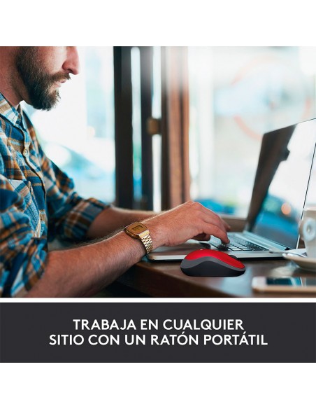 MOUSE LOGITECH M185 (910-003635) WIRELESS RED