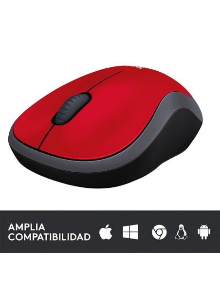 MOUSE LOGITECH M185 (910-003635) WIRELESS RED