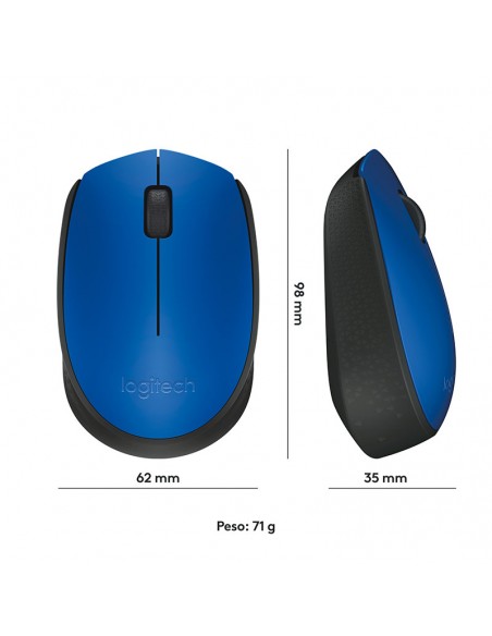 MOUSE LOGITECH M170 910-004800 WIRELESS  BLUE