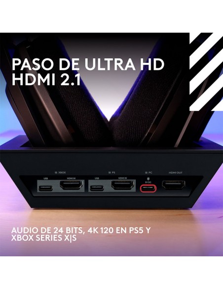 AUDIFONO GAMER ASTRO A50 X LIGHTSPEED (939-002126) BT|PS5|PC|XBOX|BASE NEGRO