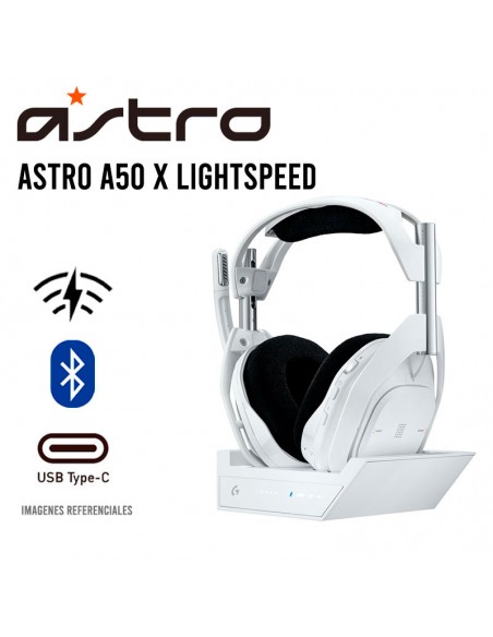 AUDIFONO GAMER ASTRO A50 X LIGHTSPEED (939-002132) BT|PS5|PC|XBOX|BASE BLANCO