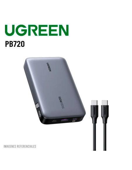 POWER BANK UGREEN 20000MAH ( PB720 ) 100W CARGA RAPIDA | 1 USB-C PD 100W - 1 USB-C - 1 USB A ( 25188 )