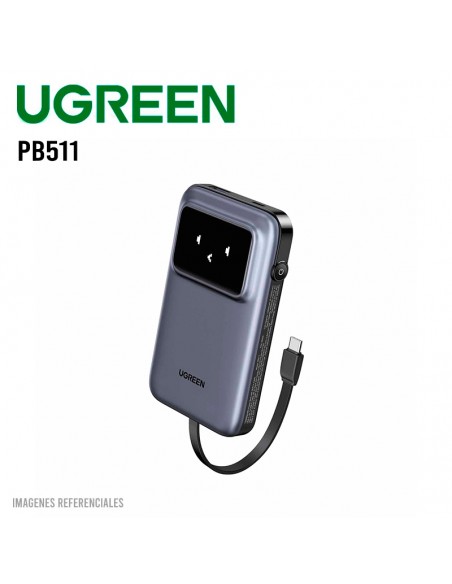 POWER BANK UGREEN 10000MAH ( PB511 ) NEGRO | 1 USB-A - 1 USB-C | (35603B)