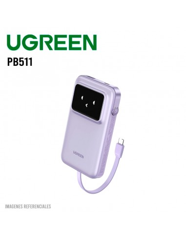 POWER BANK UGREEN 10000MAH ( PB511 ) PURPURA | 1 USB-C - 1 USB-A | (35604B)