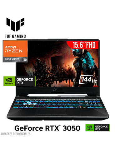 LAPTOP GAMER ASUS TUF FA506NC-HN016 RYZEN 5-7535HS 16GB DDR5 512GB SSD GEFORCE RTX 3050 4GB FREEDOS ( 90NR0JF7-M009K0 )