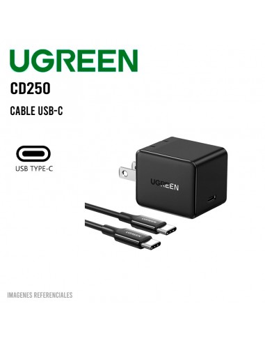 CARGADOR UGREEN 25W US ( CD250 ) PD CARGA RAPIDA | 1 USB-C | (50576)