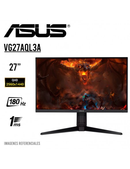 MONITOR GAMER ASUS TUF 27 QHD 180HZ 1MS FAST IPS (VG27AQL3A)