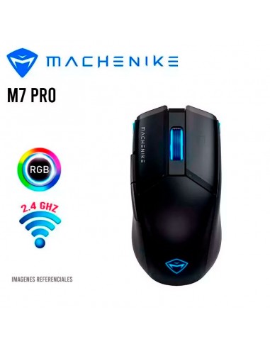 MOUSE GAMER MACHENIKE M7 PRO ( M7 PRO ) INALAMBRICO | SENSOR PAW 3395 | BLACK