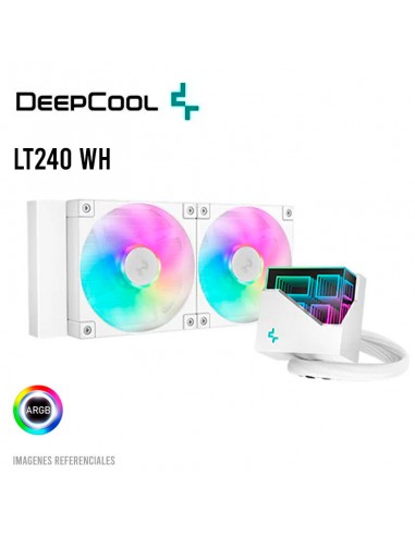 SISTEMA DE ENFRIAMIENTO LIQUIDO DEEPCOOL LT240 WH INFINITY ( R-LT240-WHAMNC-G-1 ) WHITE | LED-ARGB