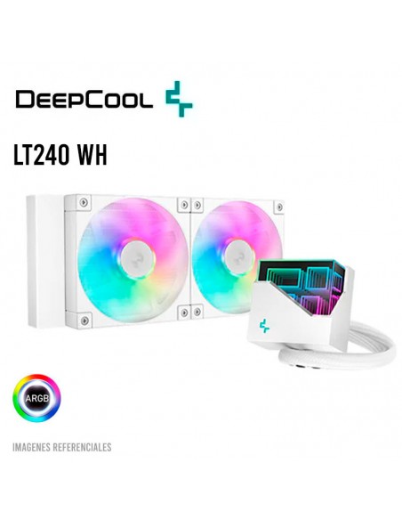 SISTEMA DE ENFRIAMIENTO LIQUIDO DEEPCOOL LT240 WH INFINITY ( R-LT240-WHAMNC-G-1 ) WHITE | LED-ARGB