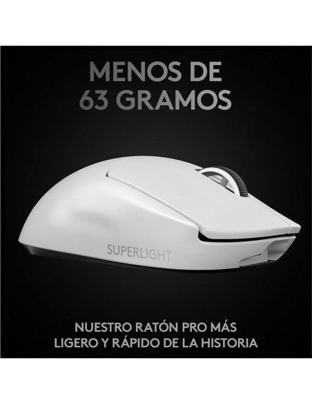 MOUSE GAMER LOGITECH G PRO X SUPERLIGHT WHITE LIGHTSPEED (910-005940) WIRELESS | HERO 25K DPI