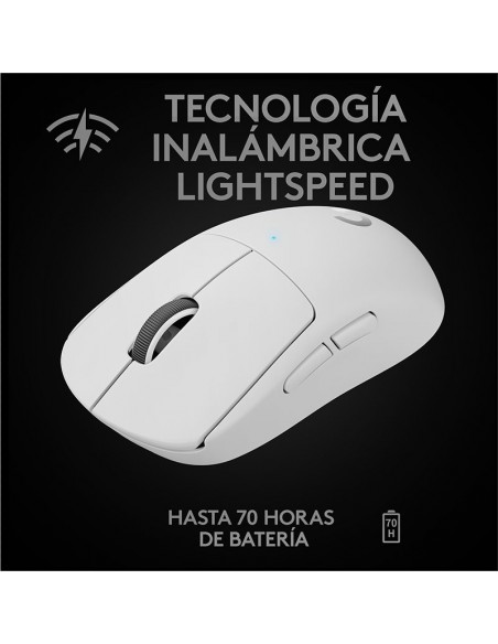 MOUSE GAMER LOGITECH G PRO X SUPERLIGHT WHITE LIGHTSPEED (910-005940) WIRELESS | HERO 25K DPI