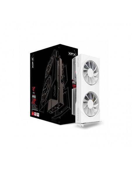 TARJETA DE VIDEO XFX SWIFT RADEON RX 9060 XT OC 8GB (RX-96TSW8GWQ) GDDR6 BLANCO