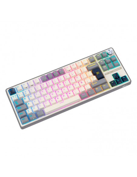 TECLADO GAMER ROYAL KLUDGE ( RK-R87PRO TKL ) HALF GREY | CREAMY SWITCH | USB | LED-RGB