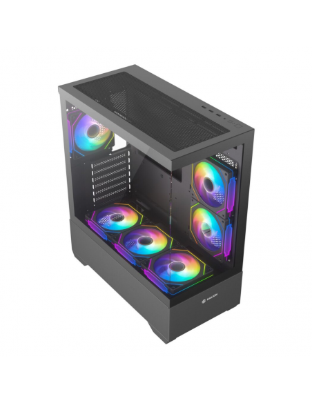 CASE GAMER HALION JUPITER K04 ( JUPITER-K04 ) S/FUENTE | VIDRIO TEMPLADO | 6 LED-ARGB