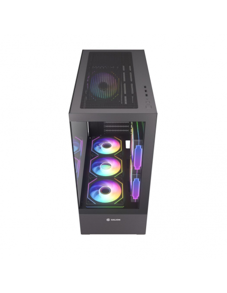 CASE GAMER HALION JUPITER K04 ( JUPITER-K04 ) S/FUENTE | VIDRIO TEMPLADO | 6 LED-ARGB