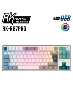TECLADO GAMER ROYAL KLUDGE ( RK-R87PRO TKL ) HALF GREY |...
