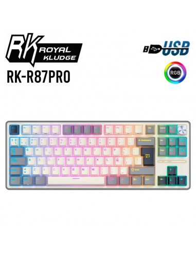 TECLADO GAMER ROYAL KLUDGE ( RK-R87PRO TKL )...