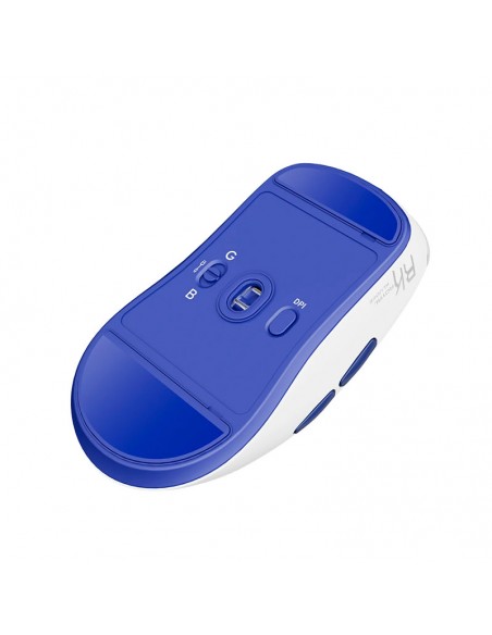 MOUSE GAMER ROYAL KLUDGE M30 WHITE BLUE WIRELESS-BT-USB