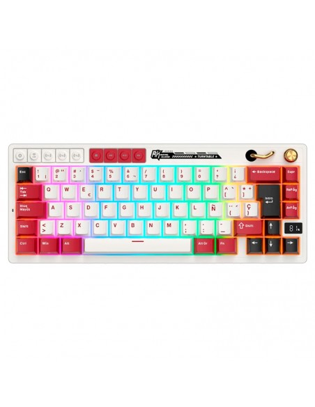TECLADO GAMER ROYAL KLUDGE ( RK M65 ) FAMICOM | TRI-MODES WIRELESS - BT - USB | CREAM SWITCH | LED-RGB
