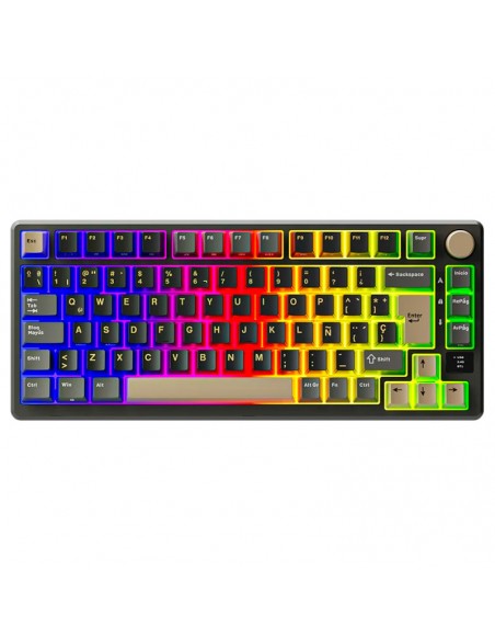 TECLADO GAMER ROYAL KLUDGE ( RK M75 ) PHANTOM | TRI-MODES WIRELESS - BT - USB | K SILVER SWITCH | LED-RGB