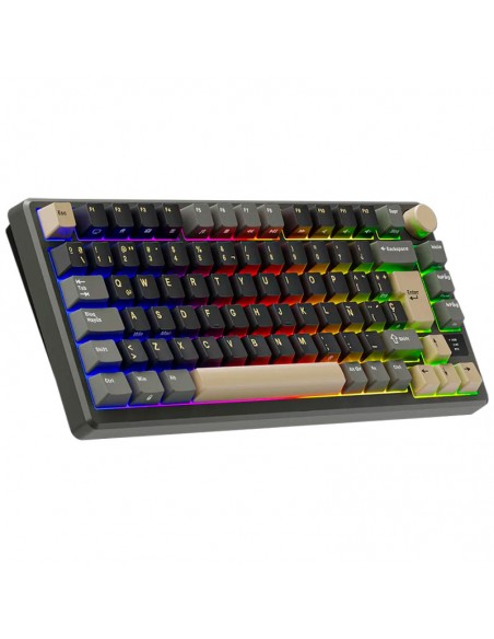 TECLADO GAMER ROYAL KLUDGE ( RK M75 ) PHANTOM | TRI-MODES WIRELESS - BT - USB | K SILVER SWITCH | LED-RGB