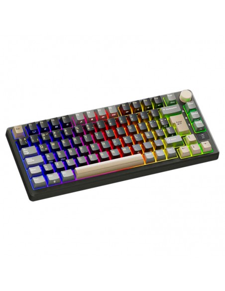 TECLADO GAMER ROYAL KLUDGE ( RK M75 ) PHANTOM | TRI-MODES WIRELESS - BT - USB | K SILVER SWITCH | LED-RGB