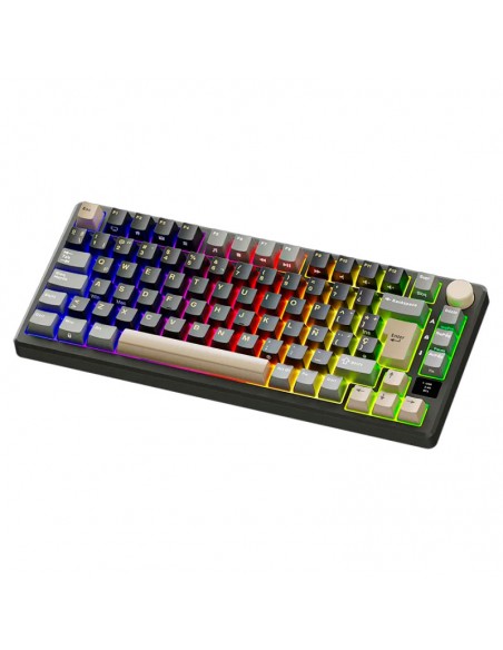TECLADO GAMER ROYAL KLUDGE ( RK M75 ) PHANTOM | TRI-MODES WIRELESS - BT - USB | K SILVER SWITCH | LED-RGB