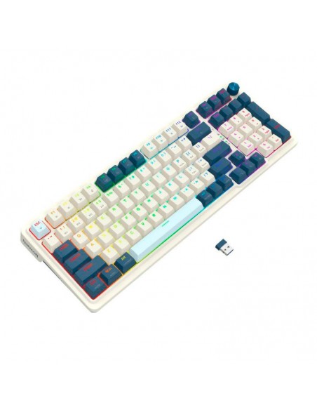 TECLADO GAMER REDRAGON EISA PRO ( K686WB-RGB-PRO ) SWITCH RED | WIRED - WIRELESS - BT | LED-RGB