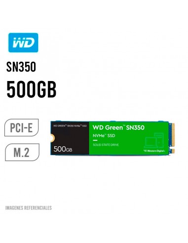 SOLIDO WESTERN DIGITAL 500GB SN350 GREEN ( WDS500G2G0C-00CDH0 ) PCIE | NVME