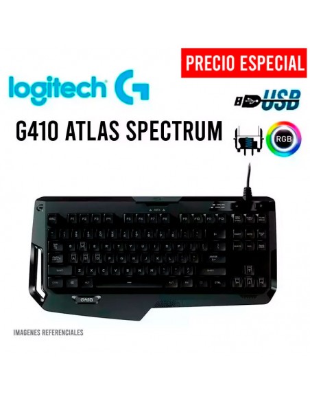 TECLADO GAMER LOGITECH G410 ATLAS SPECTRUM (920-007731) USB LED - RGB