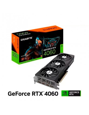 TARJETA DE VIDEO GIGABYTE GEFORCE RTX 4060 8GB OC GAMING  ( GV-N4060GAMING OC-8GD ) 128 BIT