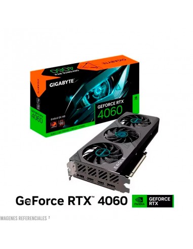 TARJETA DE VIDEO GIGABYTE RTX 4060 EAGLE OC 8GB (GV-N4060EAGLE OC-8GD) GDDR6 | 128 BIT