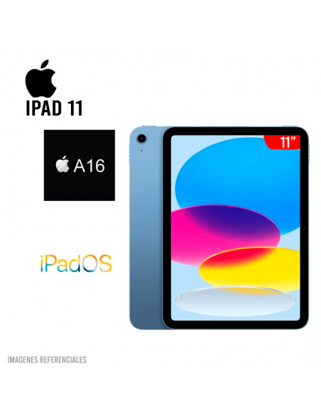 IPAD APPLE 11TH GEN CHIP A16 128GB 11" IPS IOS (MD4A4LL/A)12MP BT|WIFI|BLUE