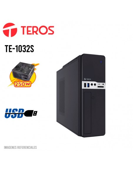 CASE TEROS SLIM ( TE-1032S ) 250W BLACK