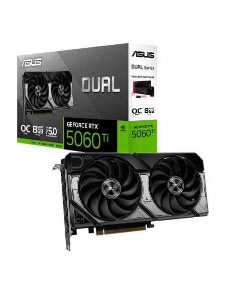 TARJETA DE VIDEO ASUS RTX 5060TI 8GB OC DUAL GDRR7 (90YV0MP2-M0AA00)  128 BIT