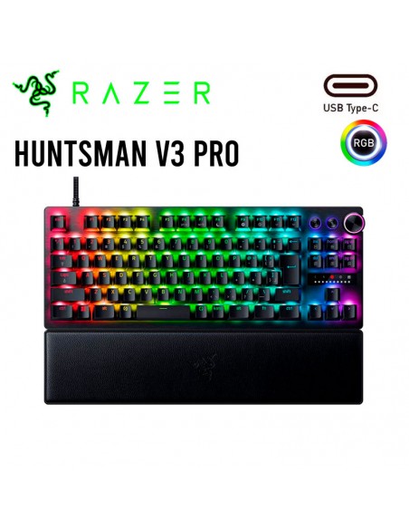 TECLADO RAZER HUNTSMAN V3 PRO TENKEYLESS ( RZ03-04980200-R3U1 ) SWITCH ANALOG OPTICAL | CHROMA RGB