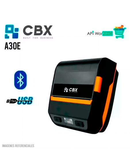 IMPRESORA TICKETERA TERMICA CBX (A30E) PORTATIL  USB - BLUETOOTH - LCD - 80MM/SEG - CORTADOR MANUAL